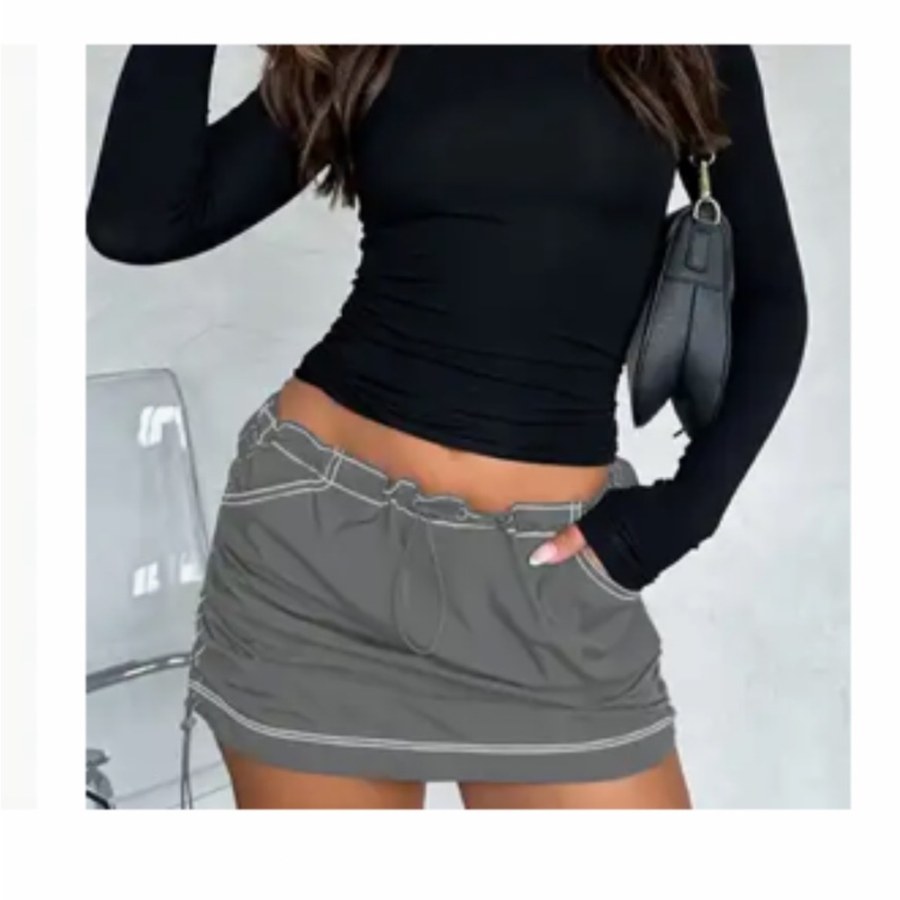 SHEIN Gray Mini Skirt